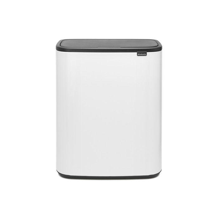 Brabantia Bo Touch Top Dual Compartment Recycling Trash Can, 2 x 8 Gallon (16 Gallon Capacity